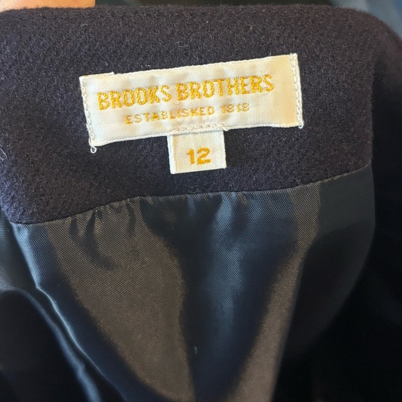 NWOT Brooks Brothers 100% Wool Wrap Skirt Navy Blue 12 - Picture 4 of 5